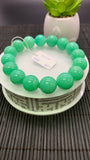 Chrysoprase  Bracelet • 14 mm Size • Code A4 •  AAA quality • Length 7.5” • Natural Chrysoprase Round Bracelet • Origin Australia