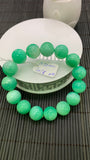 Chrysoprase  Bracelet • 14.50 mm Size • Code A6 •  AAA quality • Length 7.5” • Natural Chrysoprase Round Bracelet • Origin Australia