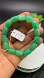 Chrysoprase Nugget Bracelet • 9-12x 13 mm Size • Code B7 •  AAA quality • Length 7.5” • Natural Chrysoprase Bracelet • Origin Australia