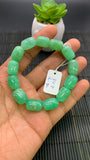 Chrysoprase Nugget Bracelet • 10-11 x 13-15 mm Size • Code B9 •  AAA quality • Length 7.5” • Natural Chrysoprase Bracelet • Origin Australia