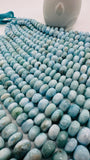 Larimar Roundel Beads- 7-14 mm size -  Code #L6 - AAA Quality- Length 16 Inch - Natural Larimar Rondelle Beads