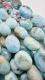 Larimar Oval Beads - 8-11x10-15 mm size - AA Quality- Length 16 Inch - Natural Larimar Oval Beads