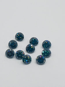 4MM Royal Blue Moissanite faceted round , Pack of 1 Piece- Moissanite faceted loose stone