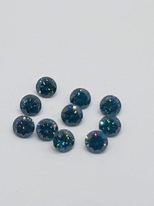 4MM Royal Blue Moissanite faceted round , Pack of 1 Piece- Moissanite faceted loose stone