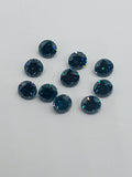 4MM Royal Blue Moissanite faceted round , Pack of 1 Piece- Moissanite faceted loose stone