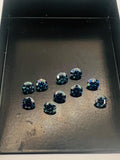 5MM Royal Blue Moissanite faceted round , Pack of 1 Piece- Moissanite faceted loose stone