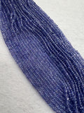 Tanzanite Roundel 2.5MM , Natural tanzanite , Length 8". uniform size , AAA Quality Tanzanite