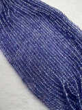 Tanzanite Roundel 2.5MM , Natural tanzanite , Length 8". uniform size , AAA Quality Tanzanite