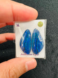 Australian Opal Matched Pair Cabs, AAA Quality, Australian Opal triplet Cabochon, size 24.5 X 11.5 MM , weight -16.16 ct. flat bottom.