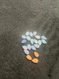 Australian Opal Doublet 8X5 MM Pear Cabs - Pack of 4 Pieces -AAA Quality, Opal Doublet Cabochon -Australian Opal Pear Cabochon, flat bottom