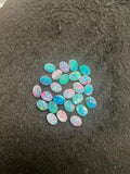 Australian Opal Doublet 8X6 MM Oval Cabs  - Pack of 2 Pieces -AAA Quality, Opal Doublet Cabochon -Australian Opal Oval Cabochon, flat bottom