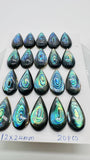 Abalone Shell Pear Cabs- 12x24 mm Size- Pack of 2 Pcs- AAAA Quality-  Natural Abalone Cabochons