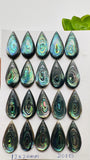 Abalone Shell Pear Cabs- 12x24 mm Size- Pack of 2 Pcs- AAAA Quality-  Natural Abalone Cabochons