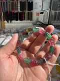 Reserved Tourmaline Bracelet, hand carved Size - 8X12mm - AAA Quality Natural, Multi Tourmaline Tube shape, Length 7.5" code T5,