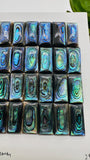 Abalone Shell Rectangle Cabs- 10x20 mm Size- Pack of 1 Pc- AAAA Quality-  Natural Abalone Cabochons