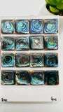 Abalone Shell Square Cabs- 18 mm Size- Pack of 1 Pcs- AAAA Quality- Natural Abalone Cabochons