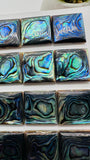 Abalone Shell Square Cabs- 20 mm Size- Pack of 1 Pcs- AAAA Quality-  Natural Abalone Cabochons