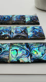 Abalone Shell Square Cabs- 25 mm Size- Pack of 1 Pcs- AAAA Quality- Natural Abalone Cabochons