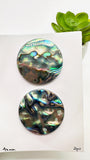 Abalone Shell Round Cabs- 40 mm Size- Pack of 1 Pc- AAAA Quality-  Natural Abalone Cabochons