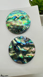 Abalone Shell Round Cabs- 40 mm Size- Pack of 1 Pc- AAAA Quality-  Natural Abalone Cabochons