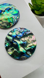 Abalone Shell Round Cabs- 40 mm Size- Pack of 1 Pc- AAAA Quality-  Natural Abalone Cabochons