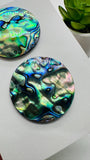 Abalone Shell Round Cabs- 40 mm Size- Pack of 1 Pc- AAAA Quality- Natural Abalone Cabochons
