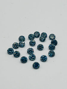 3MM Royal Blue Moissanite faceted round , Pack of 5 Piece- Moissanite faceted loose stone