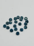 3MM Royal Blue Moissanite faceted round , Pack of 5 Piece- Moissanite faceted loose stone