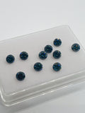 4MM Royal Blue Moissanite faceted round , Pack of 1 Piece- Moissanite faceted loose stone