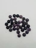 6MM Wampum Quahog Shell Round Cabs  • Pack of 5 Piece • AAA Quality • Natural Wampum Shell Cabochon • Purple Color•  Flat Back