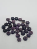 6MM Wampum Quahog Shell Round Cabs • Pack of 5 Piece • AAA Quality • Natural Wampum Shell Cabochon • Purple Color• Flat Back