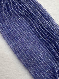 Tanzanite Roundel 2.5MM , Natural tanzanite , Length 8". uniform size , AAA Quality Tanzanite