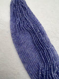 Tanzanite Roundel 2.5MM , Natural tanzanite , Length 8". uniform size , AAA Quality Tanzanite