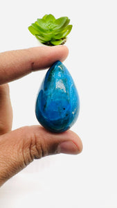 Blue Opalina Cabs - 39x24 mm Size - Code #B1 - Weight 68.4 Cts - Natural Opalina Cabochons - Origin Peru