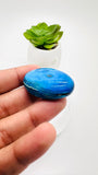 Blue Opalina Cabs - 36X26 mm Size - Code #B3  - Weight 72 Cts - Natural Opalina Cabochons - Origin Peru