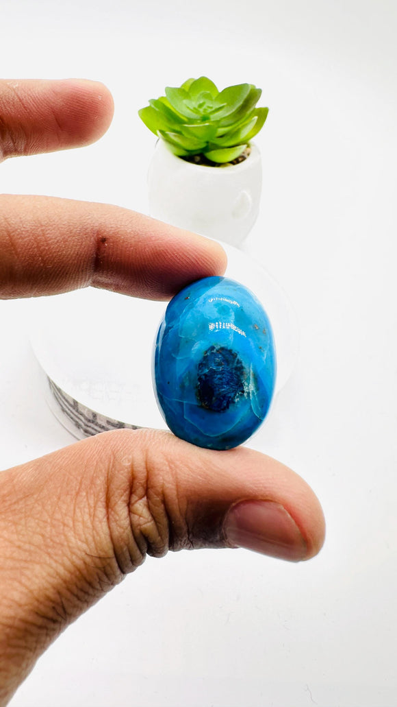 Blue Opalina Cabs - 30X20 mm Size - Code #B10 - Weight 34 Cts - Natural Opalina Cabochons - Origin Peru