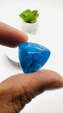 Blue Opalina Cabs - 21x21 mm Size - Code #B17 - Weight 18.6 Cts  - Natural Opalina Cabochons - Origin Peru