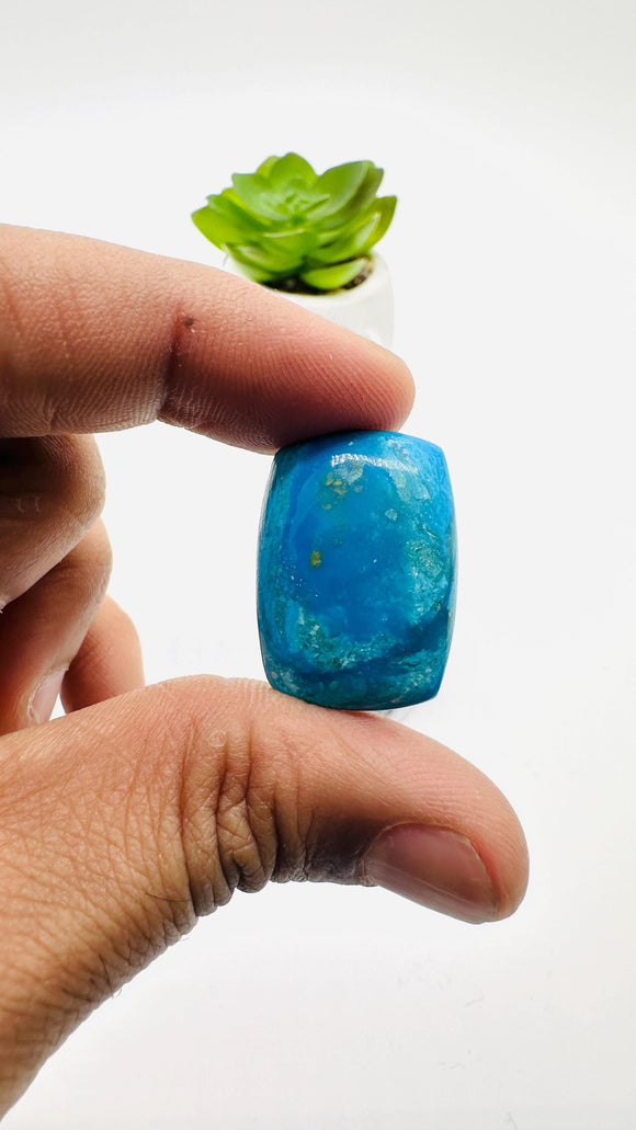 Blue Opalina Cabs - 25x18 mm Size - Code #B19  - Weight 19 Cts - Natural Opalina Cabochons - Origin Peru