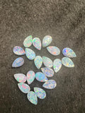 Australian Opal Doublet 7X5 MM Pear Cabs - Pack of 4 Pieces -AAA Quality, Opal Doublet Cabochon -Australian Opal Pear Cabochon, flat bottom