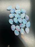 Australian Opal Doublet 8X5 MM Pear Cabs - Pack of 4 Pieces -AAA Quality, Opal Doublet Cabochon -Australian Opal Pear Cabochon, flat bottom
