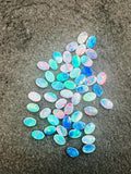 Australian Opal Doublet 6X4 MM Oval Cabs  - Pack of 5 Pieces -AAA Quality, Opal Doublet Cabochon -Australian Opal Oval Cabochon, flat bottom