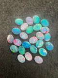 Australian Opal Doublet 8X6 MM Oval Cabs - Pack of 2 Pieces -AAA Quality, Opal Doublet Cabochon -Australian Opal Oval Cabochon, flat bottom
