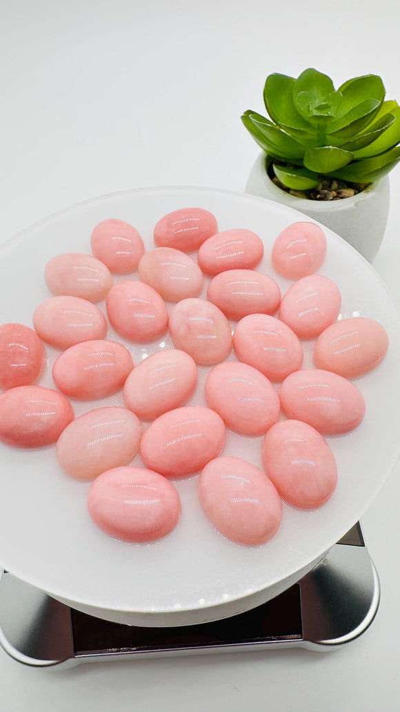 Pink Opal Oval Cabs 12x16 mm Size  - Pack of 1 Piece  - AAA Quality - Natural Pink Opal Cabochon - Pink Opal Cabs