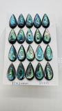 Abalone Shell Pear Cabs- 12x24 mm Size- Pack of 2 Pcs- AAAA Quality- Natural Abalone Cabochons
