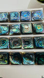 Abalone Shell Square Cabs- 18 mm Size- Pack of 1 Pcs- AAAA Quality- Natural Abalone Cabochons