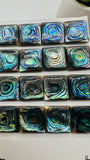 Abalone Shell Square Cabs- 18 mm Size- Pack of 1 Pcs- AAAA Quality-  Natural Abalone Cabochons