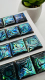 Abalone Shell Square Cabs- 20 mm Size- Pack of 1 Pcs- AAAA Quality- Natural Abalone Cabochons
