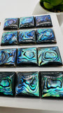 Abalone Shell Square Cabs- 20 mm Size- Pack of 1 Pcs- AAAA Quality-  Natural Abalone Cabochons