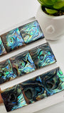 Abalone Shell Square Cabs- 25 mm Size- Pack of 1 Pcs- AAAA Quality- Natural Abalone Cabochons