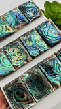 Abalone Shell Rectangle Cabs- 18x25 mm Size- Pack of 1 Pc- AAAA Quality-  Natural Abalone Cabochons